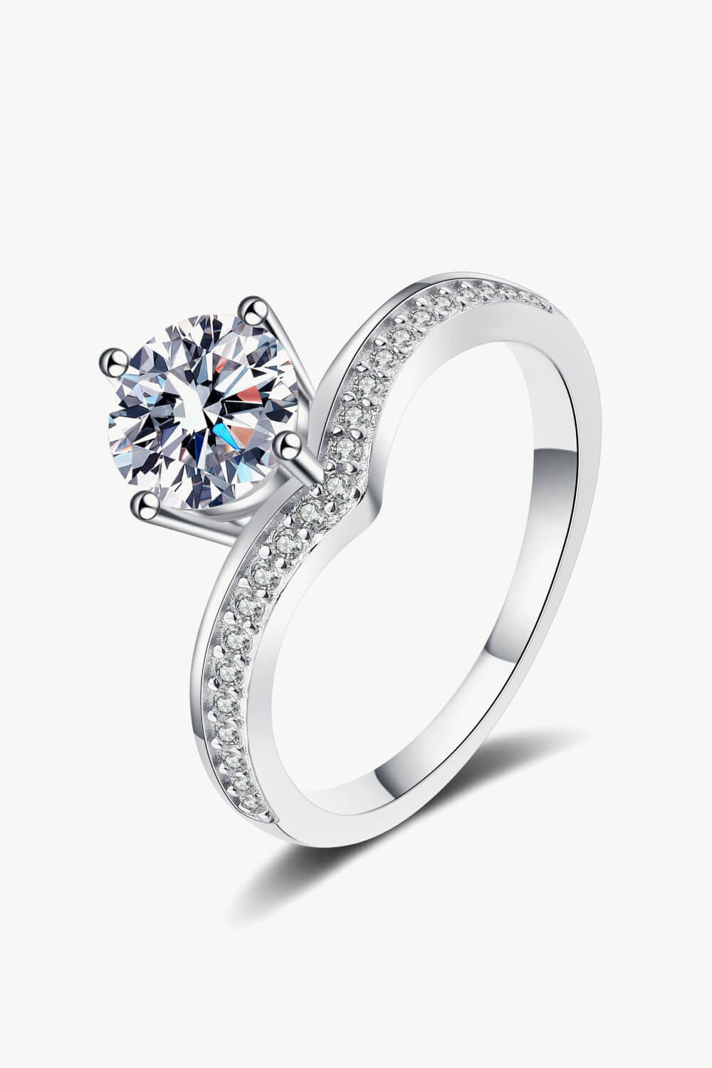 'Enigmatic Wonder' 1 Carat Moissanite Ring 925 Sterling Silver Ring