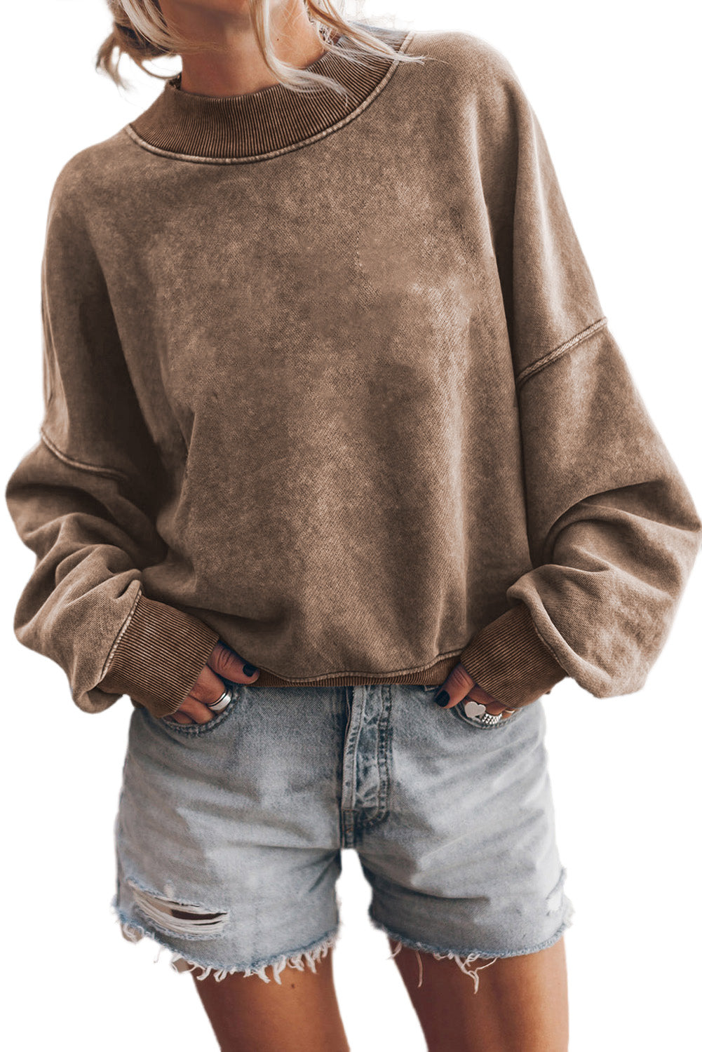 Alize Stone Washed Oversized Sweatshirt