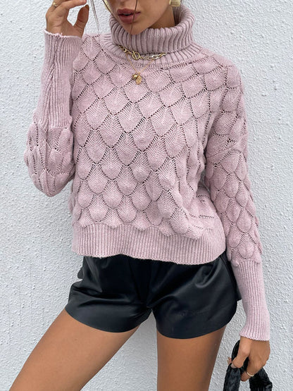 Siren Scales Turtle Neck Shine Long Sleeve Sweater