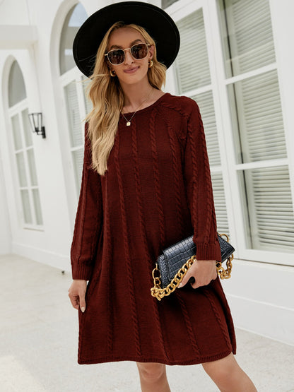 Hearts and Vine Roses Long Sleeve Sweater Dress