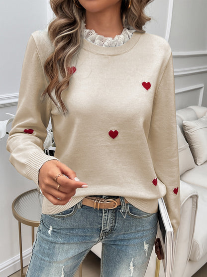 Princess of Hearts Lace Collar Sweater