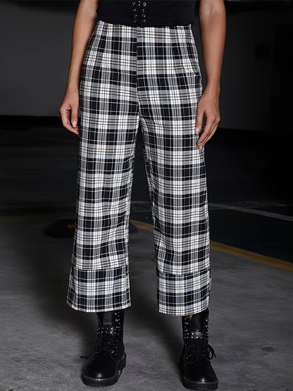 Reverie Plaid High Waist Pants