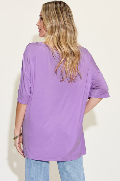 Luxe Lullaby Bamboo Ultra Silky V-Neck T-Shirt