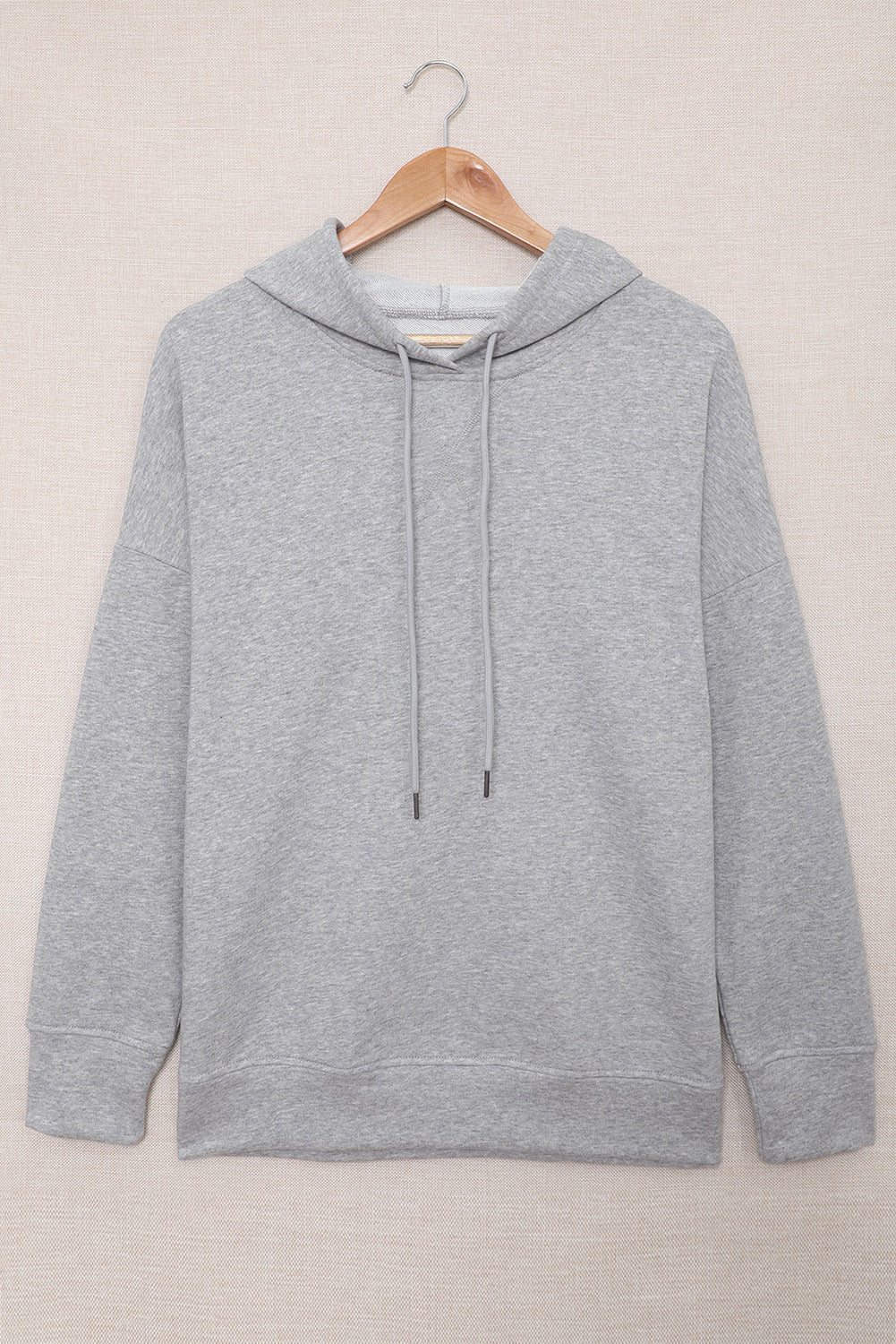 Drop Shoulder Hoodie with Slit