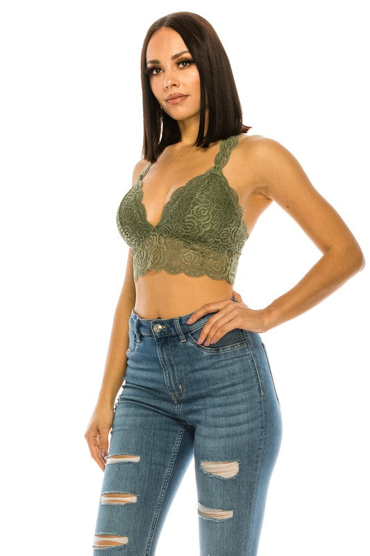 Whispered Wishes Racerback Lace Bralette