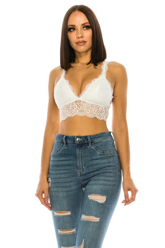 Whispered Wishes Racerback Lace Bralette