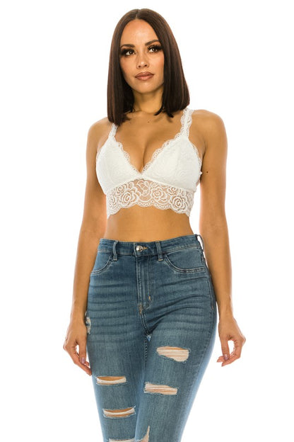 Whispered Wishes Racerback Lace Bralette