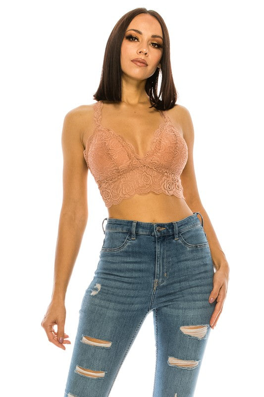 Whispered Wishes Racerback Lace Bralette