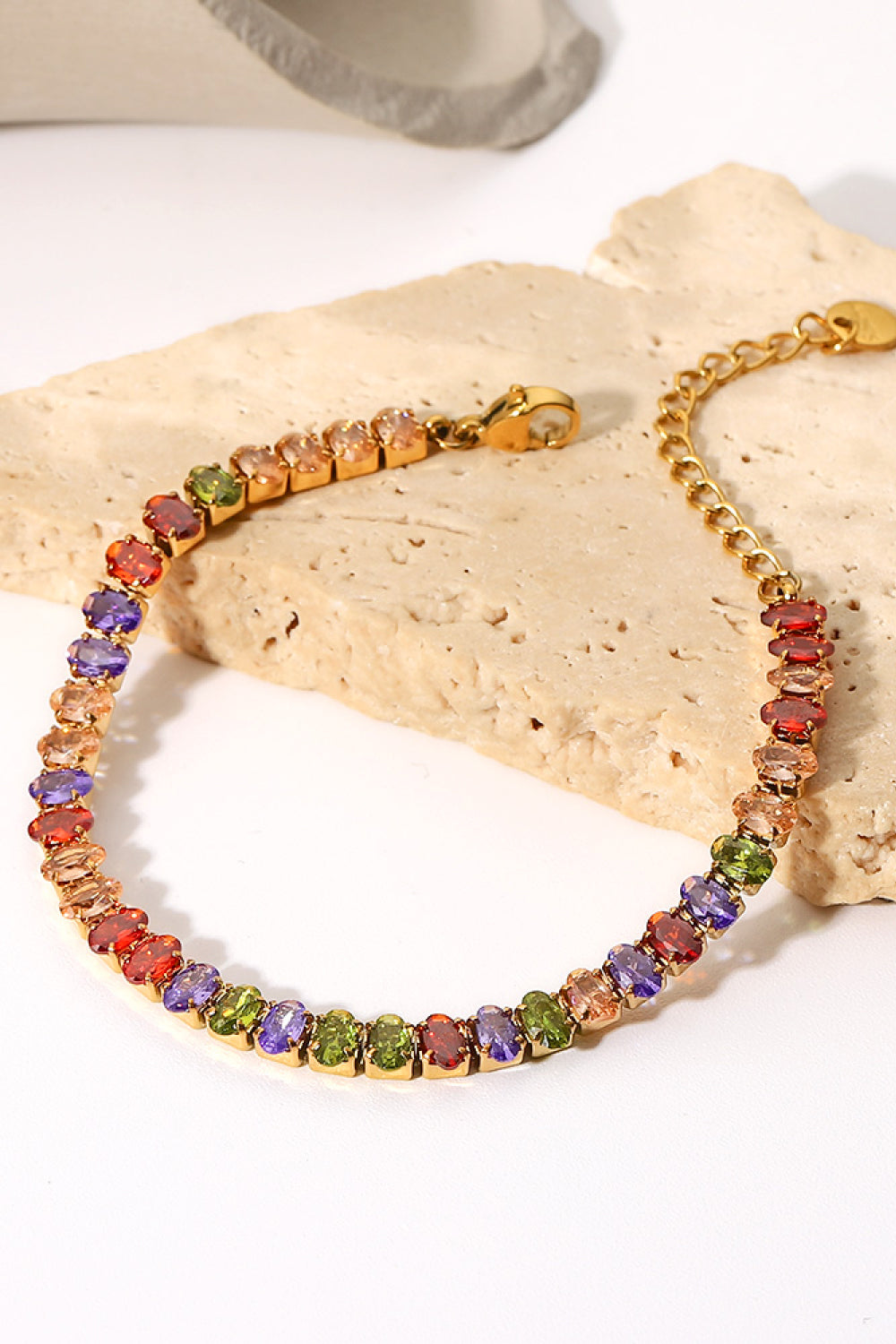 Alice's Enchanted Gemstones 18K Gold Plated Multicolored Bracelet