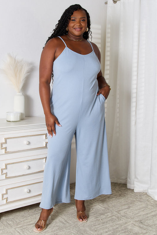 Wise Nightingale Spaghetti Strap Jumpsuit