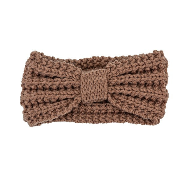 KNITTED BOW WINTER HEAD BAND