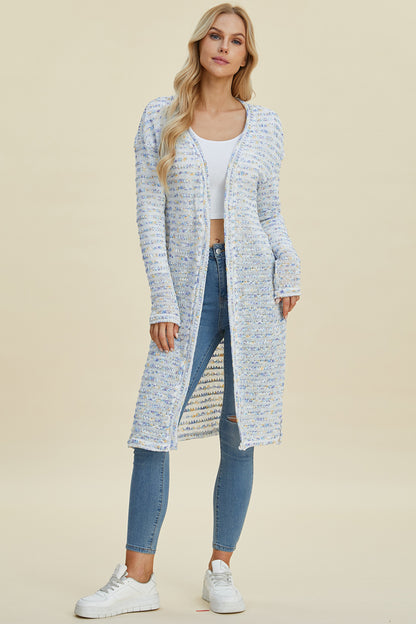 Miss Fairchild Full Size Open Front Longline Cardigan