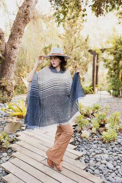 mexico hooded poncho