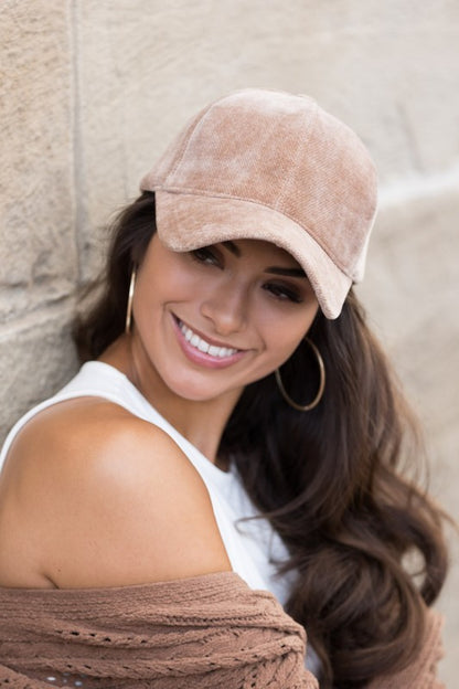 Vivacious Velour Ball Cap