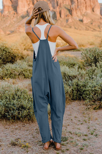 Wishing Well Wonder Jumpsuit V-Neck Sleeveless with Pockets