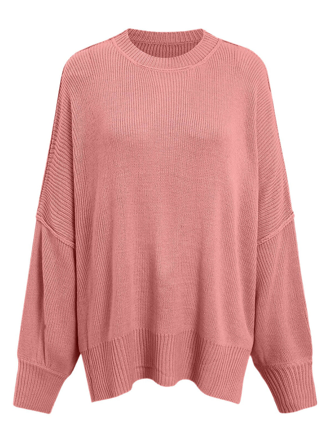 Hemlock Haze Reverse Seam Side Slit Sweater