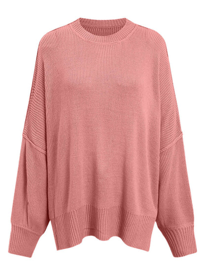 Hemlock Haze Reverse Seam Side Slit Sweater