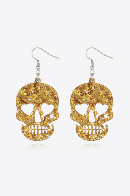 The Joyful Dead Skull Drop Earrings