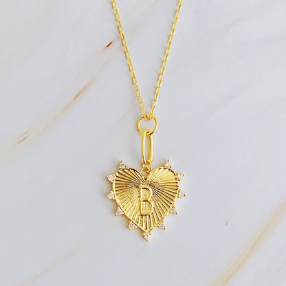 Tell-Tale Hanging Initial Heart Necklace