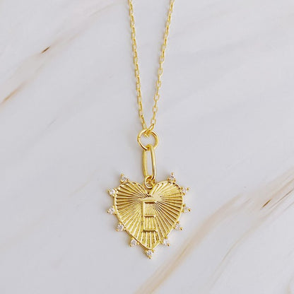 Tell-Tale Hanging Initial Heart Necklace