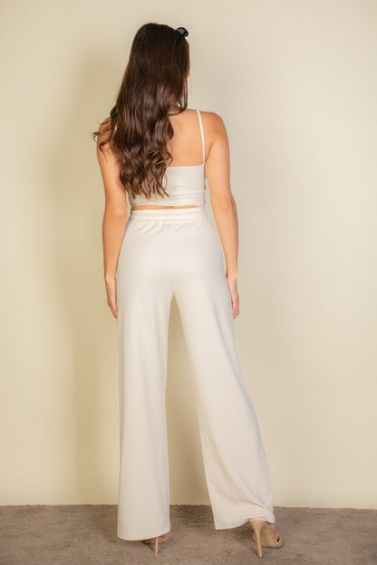 Understated Opulence Bustier Cami Top & Slant Straight Pants