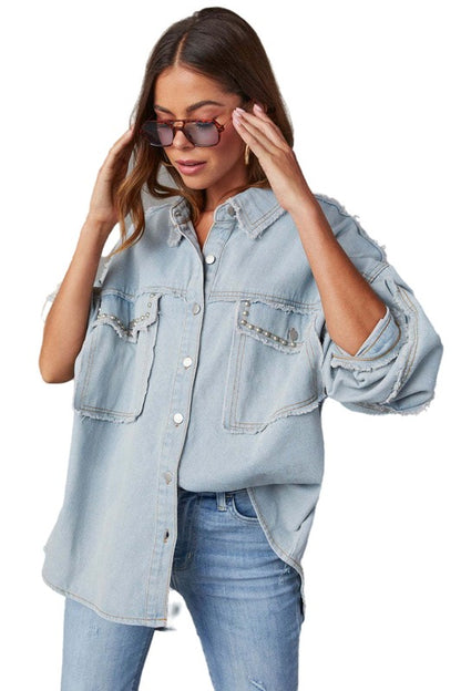 Shadowed Reverie Oversized Denim Jacket