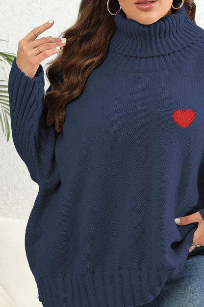 Tell-Tale Heart Plus Size Turtle Neck Sweater