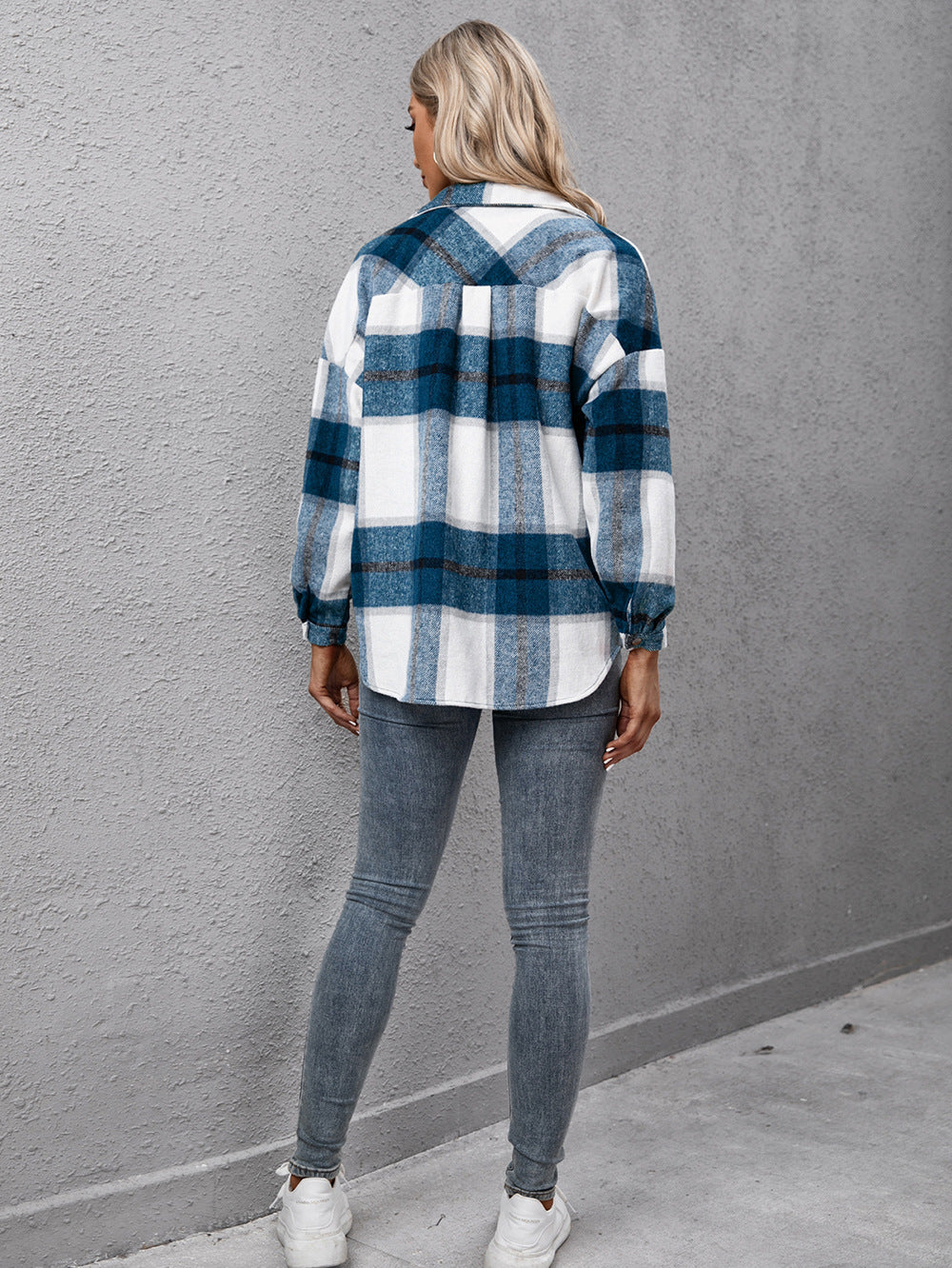 Mystical Meadow Plaid Long Sleeve Shirt Jacket