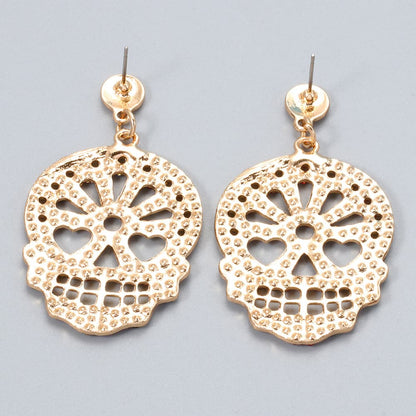 'Mystical Skull' Rhinestone Earrings