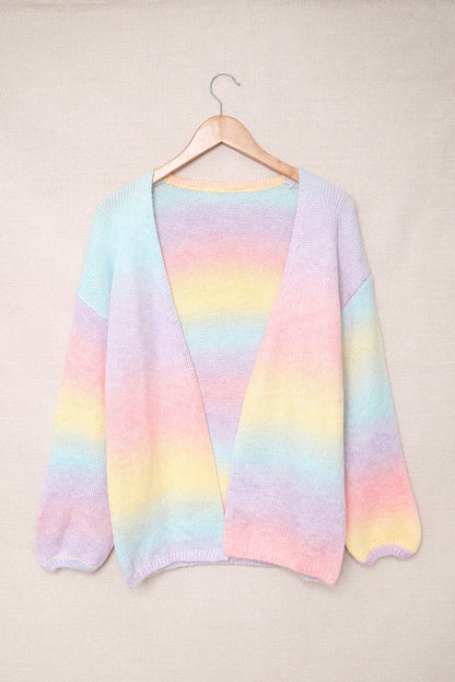 Wonderland Woven Balloon Sleeve Dropped Shoulder Cardigan