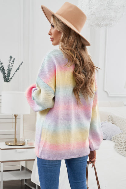 Wonderland Woven Balloon Sleeve Dropped Shoulder Cardigan