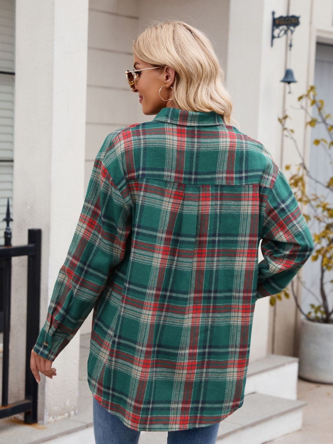 Wondering Wood Plaid Button Up Long Sleeve Shirt