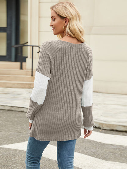 Archive Knit Bold Stripe V-Neck Sweater