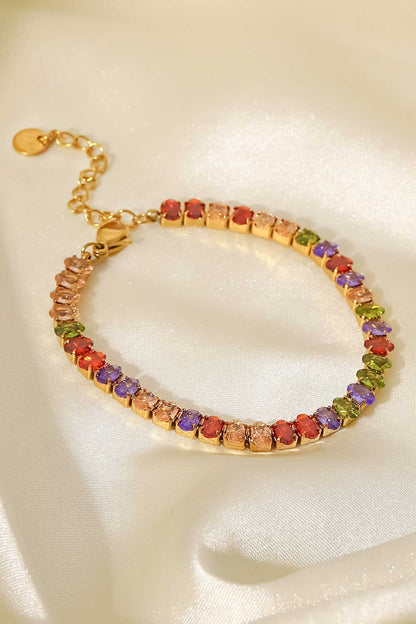 Alice's Enchanted Gemstones 18K Gold Plated Multicolored Bracelet