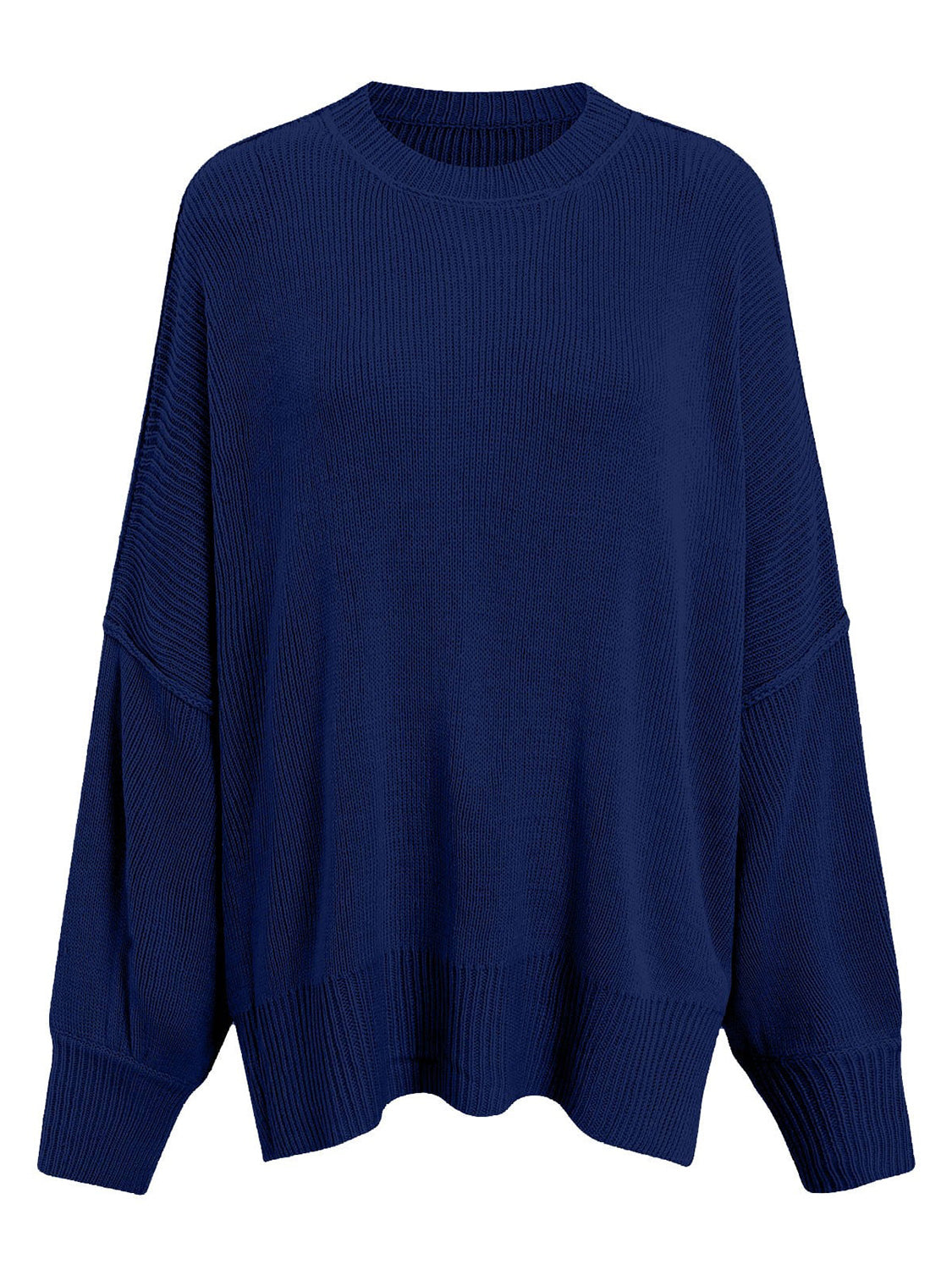 Hemlock Haze Reverse Seam Side Slit Sweater