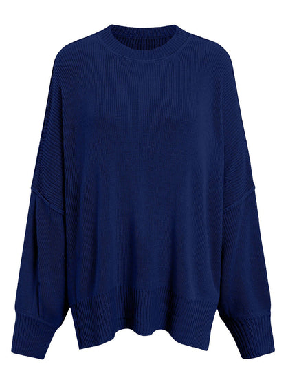 Hemlock Haze Reverse Seam Side Slit Sweater