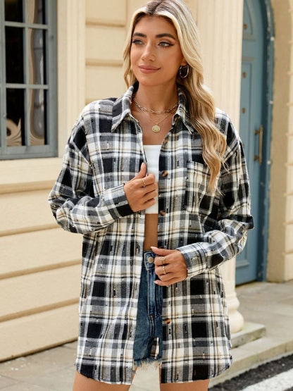 Ciderwood Plaid Button Up Long Sleeve Shirt