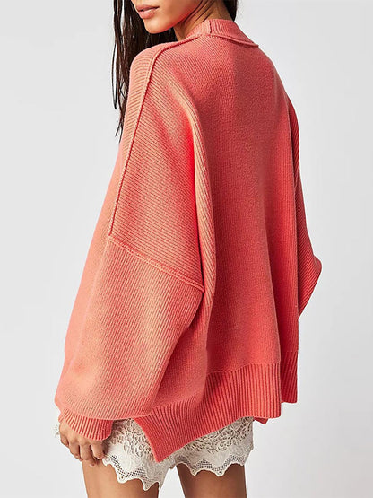 Hemlock Haze Reverse Seam Side Slit Sweater