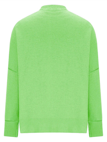 Hemlock Haze Reverse Seam Side Slit Sweater