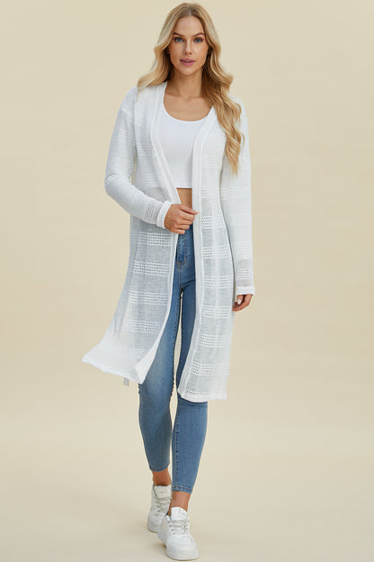 Miss Fairchild Full Size Open Front Longline Cardigan