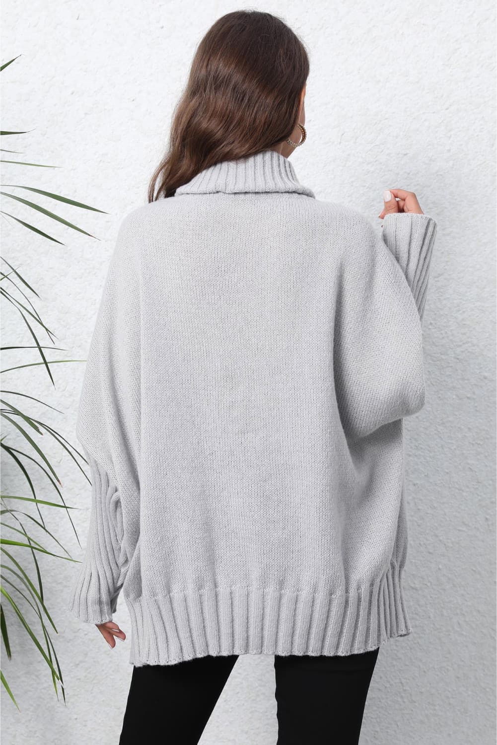 Quinn's Turtle Neck Long Sleeve Ribbed Sweater