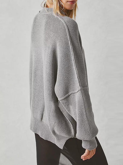 Hemlock Haze Reverse Seam Side Slit Sweater