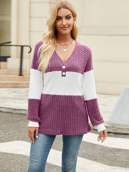 Archive Knit Bold Stripe V-Neck Sweater