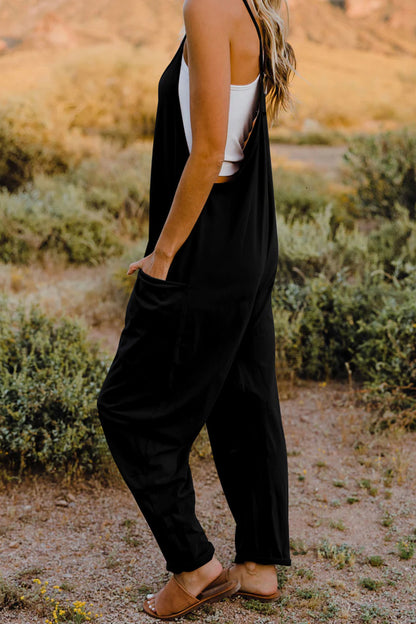 Wishing Well Wonder Jumpsuit V-Neck Sleeveless with Pockets