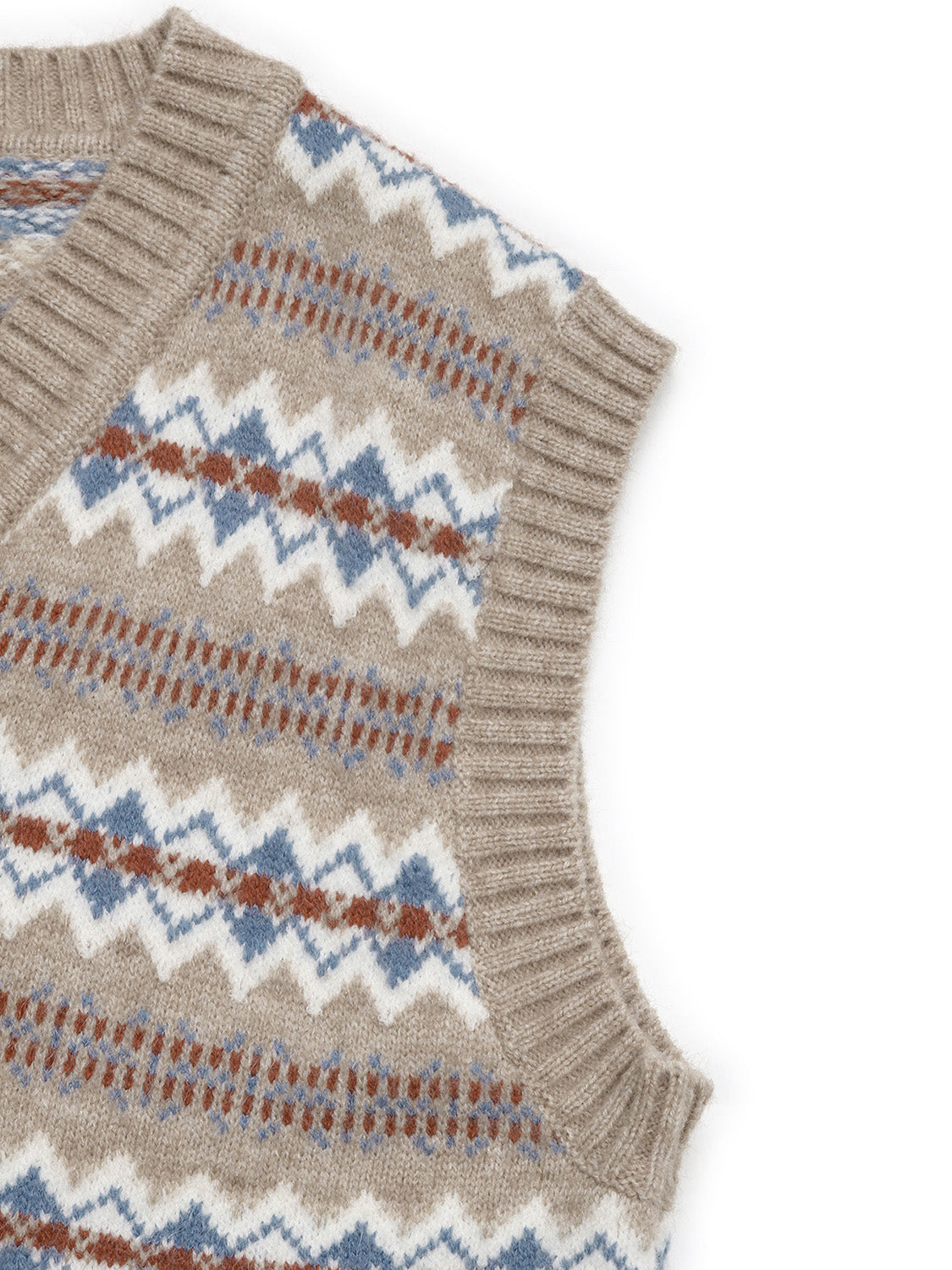 Fair Isle Charm V-Neck Sweater Vest