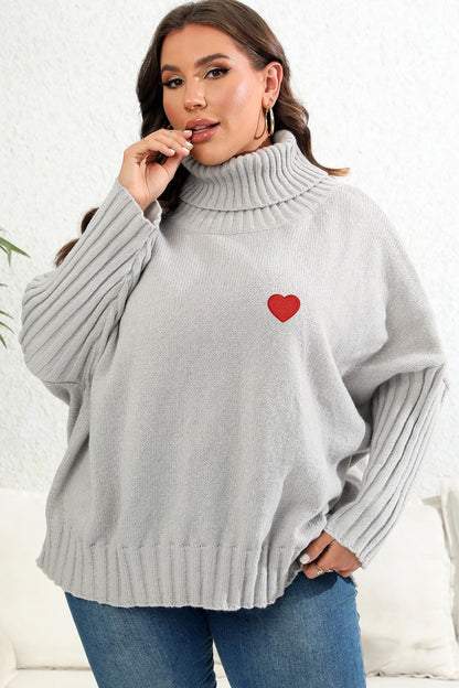 Tell-Tale Heart Plus Size Turtle Neck Sweater