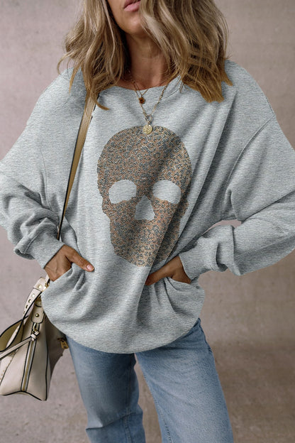 Skull and Rhinestones Sweatshirt