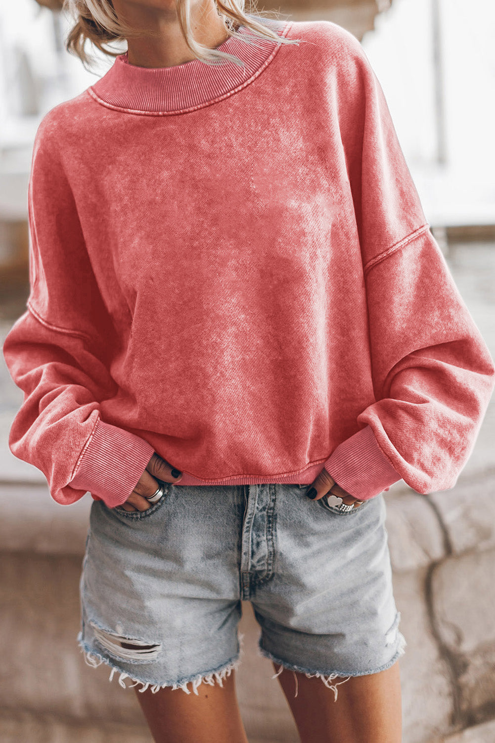 Alize Stone Washed Oversized Sweatshirt