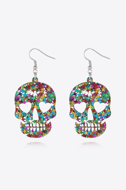 The Joyful Dead Skull Drop Earrings