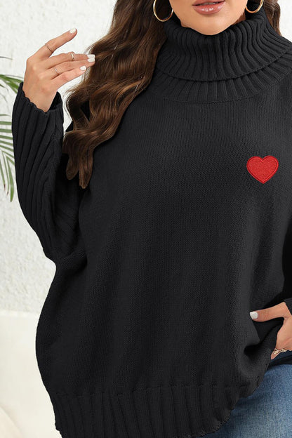 Tell-Tale Heart Plus Size Turtle Neck Sweater